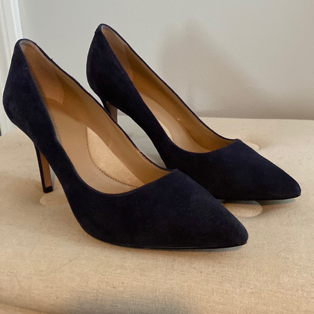 Banana Republic blue suede heels size 6.5